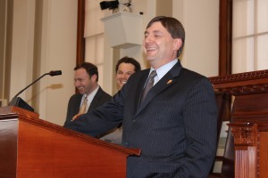 Senator Jackson speaks to program participants